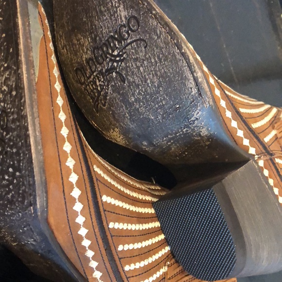 Yippee Ki Yay by Old Gringo Quincy Suede Shedron Ankle Boots  5 New Brown Multi - Picture 7 of 12